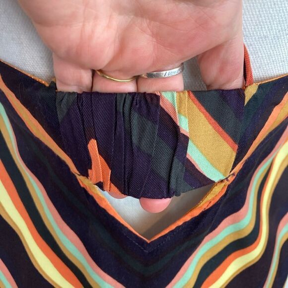 Anthropologie NWOT fabulous chevron print dress w/cut out elastic back & pockets - Picture 8 of 15